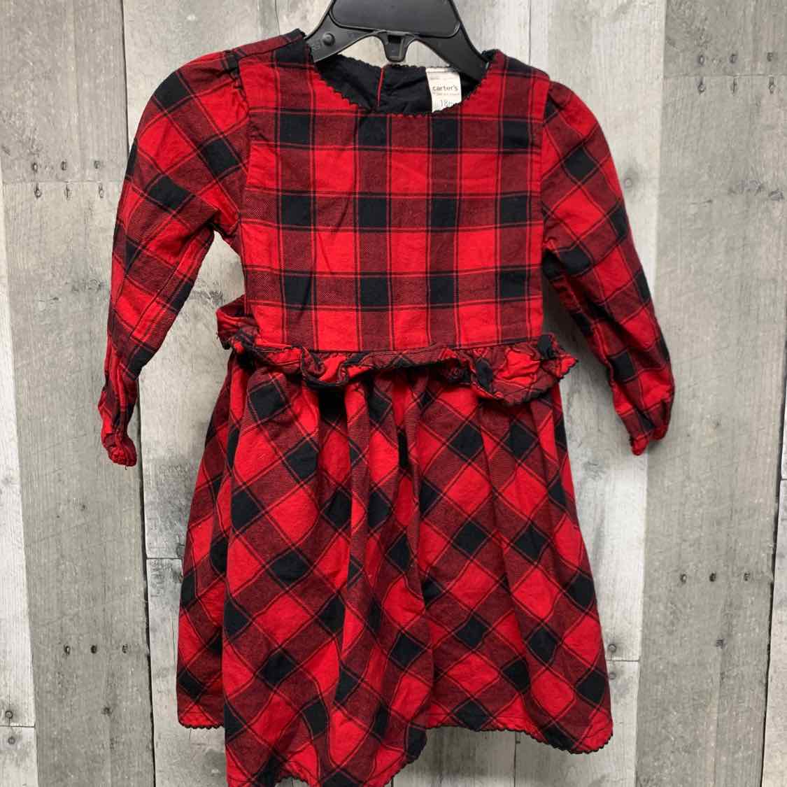 Size 18 Months Red/Black Just One You LS Dress