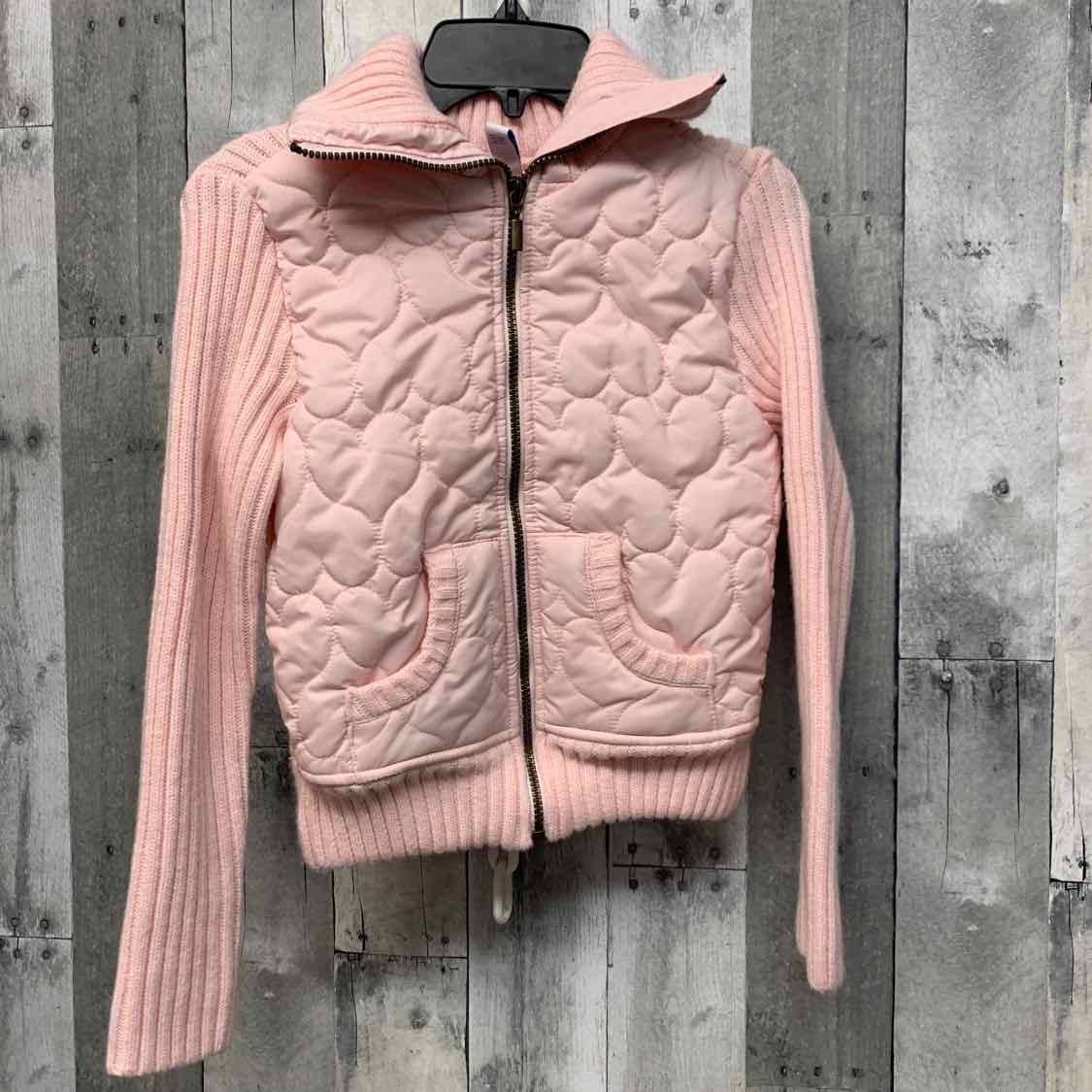 Size 10/12 Light Pink Green Dog Light Jacket