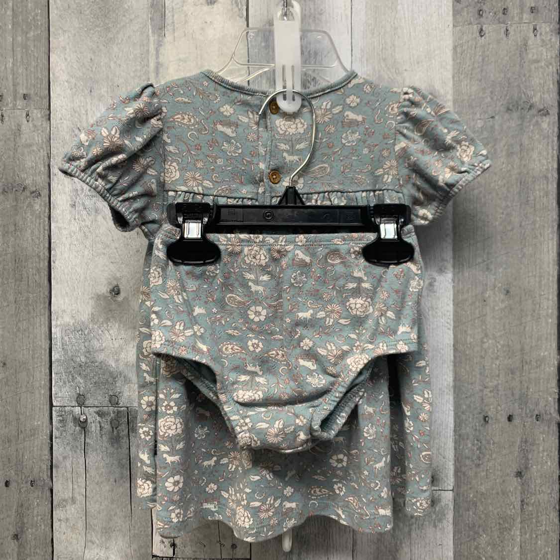 Size 12 Months Blue/White B Brand 2pc Dress