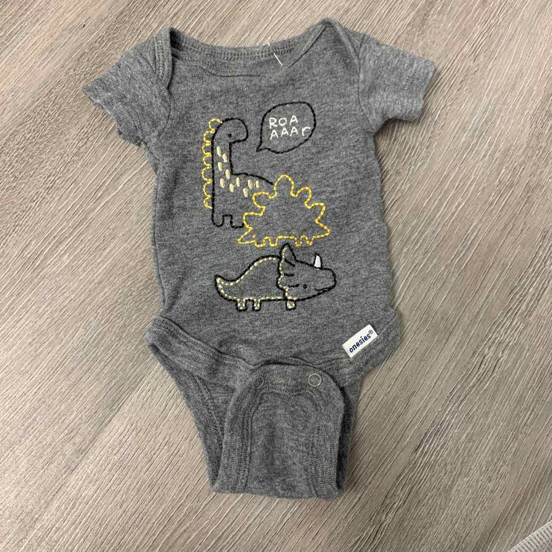 Size Preemie Gray Graphic Gerber Bodysuit