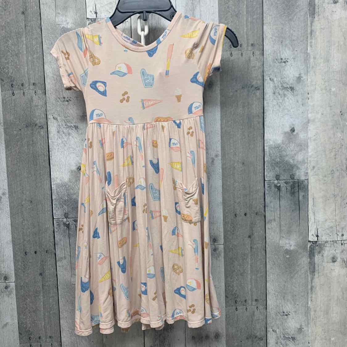 Size 6 Pink Print Bamboo Dress