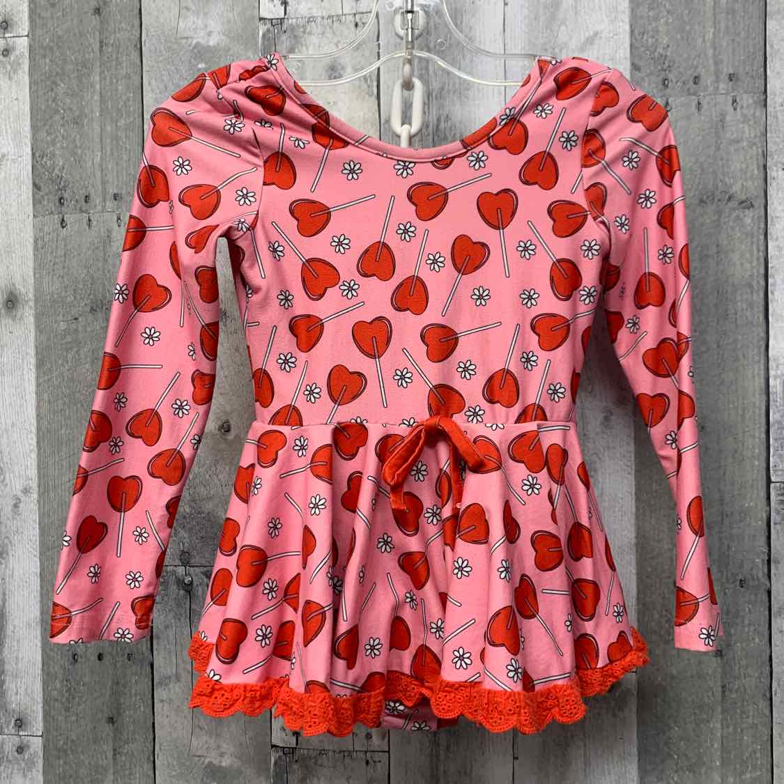 Size 4T Pink/Red Name Brand Romper