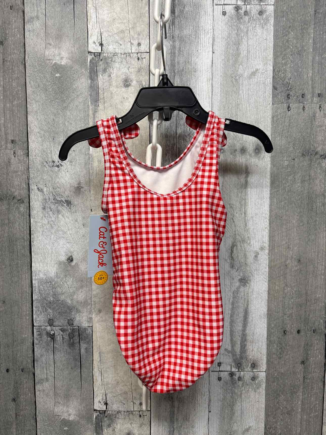 Size 18 Months Red/White Cat & Jack Swim Suit - 1pc