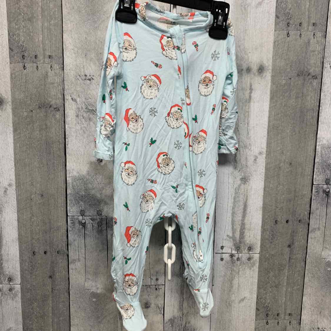 Size 3-6 Months Blue/Red Bamboo Footy PJs