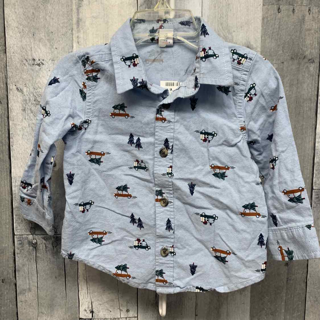 Size 18-24 Months Blue Print Old Navy LS Button Up