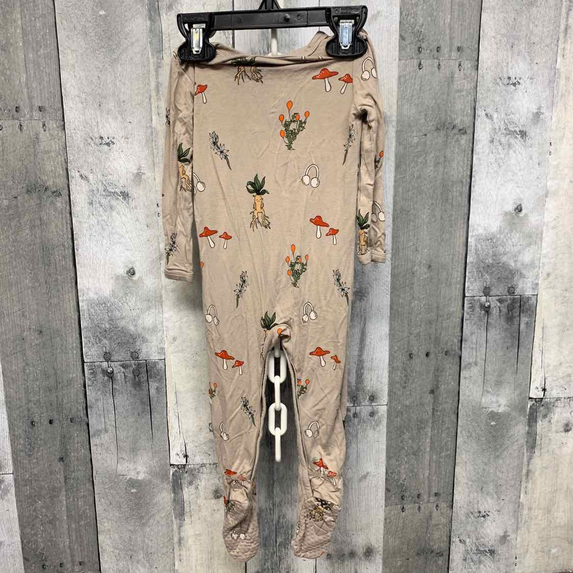 Size 6-12 Months Tan Print Kyte Footy PJs