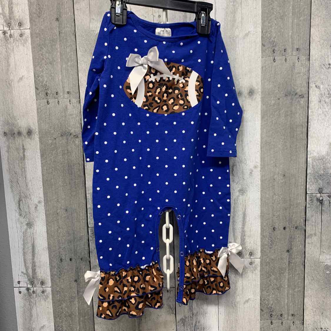 Size 12-18 Months Blue/Brown Boutique Brand Romper