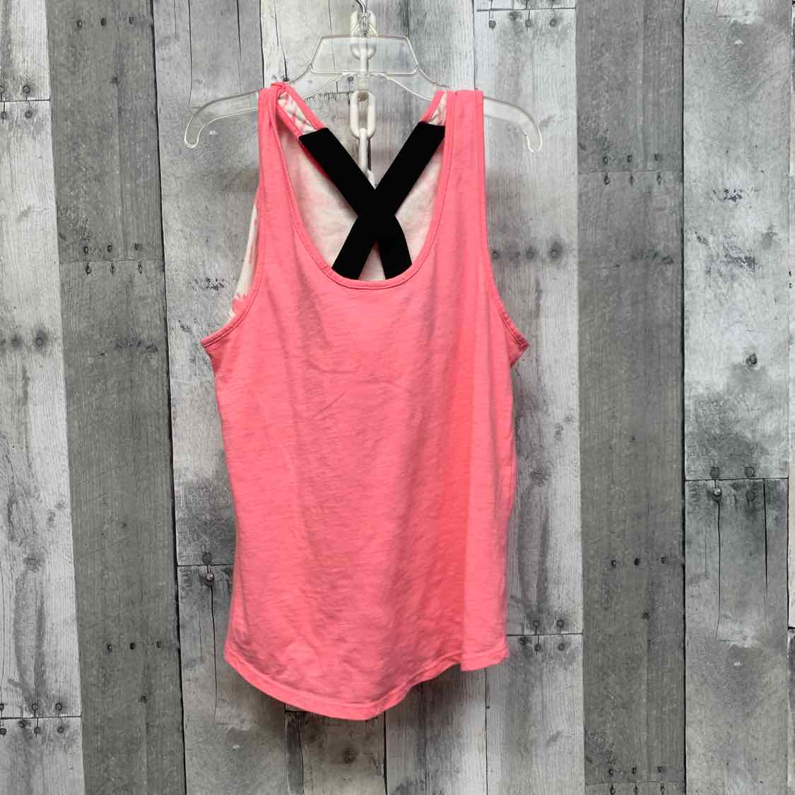 Size 10 Pink/White Justice Tank Top