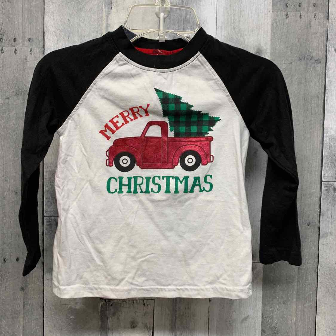 Size 4T Black/White Holiday Brands Long Sleeve Shirt