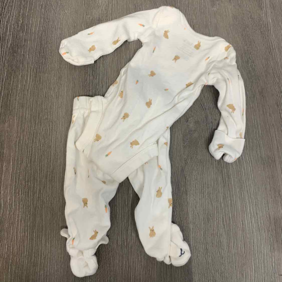 Size Preemie White Print Child of Mine Shirt/Pants - OodlesCB