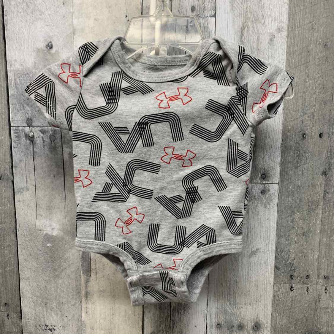 Size 3-6 Months Gray Print Sport Brand Bodysuit