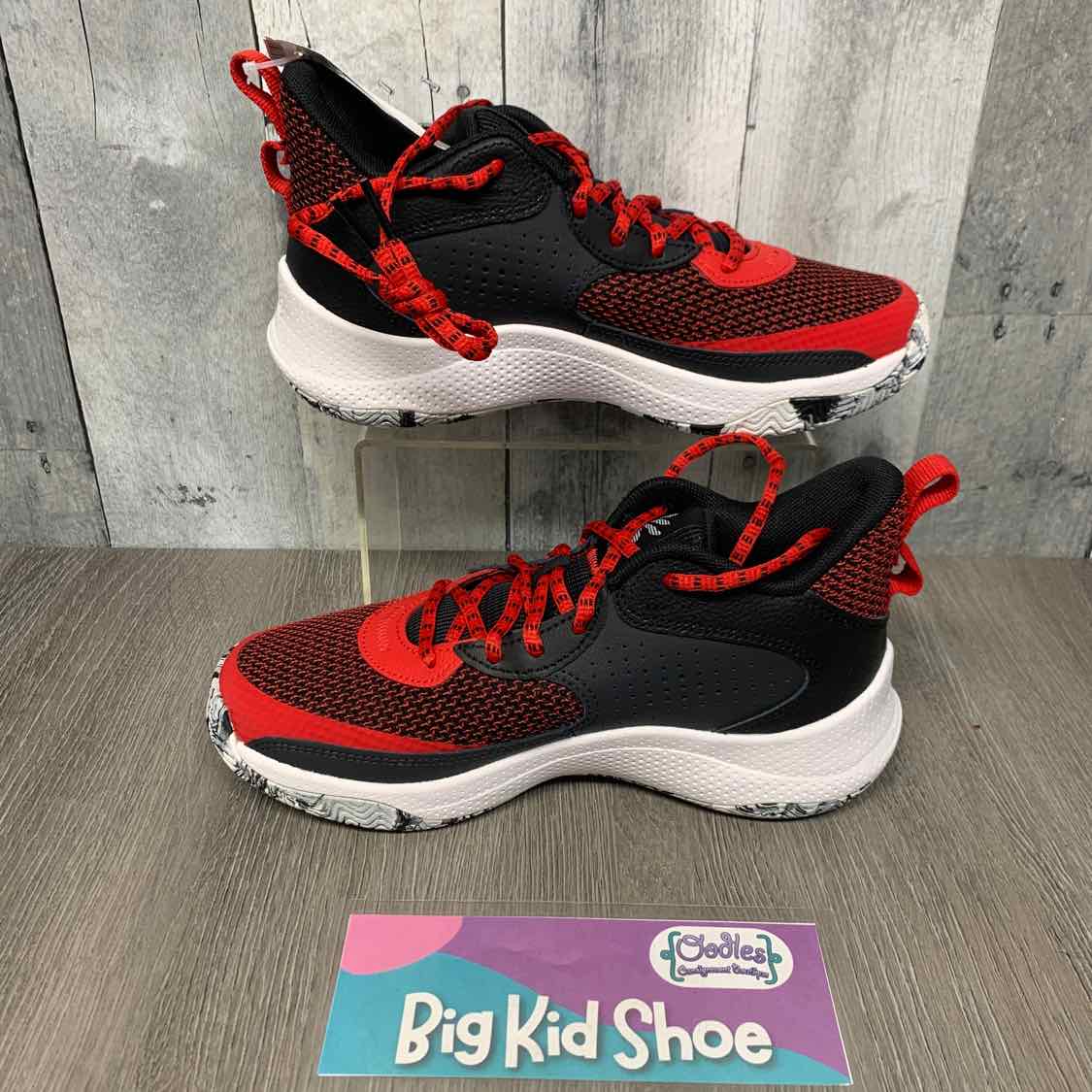 Size 5.5 Red/Black Sport Brand Sneakers