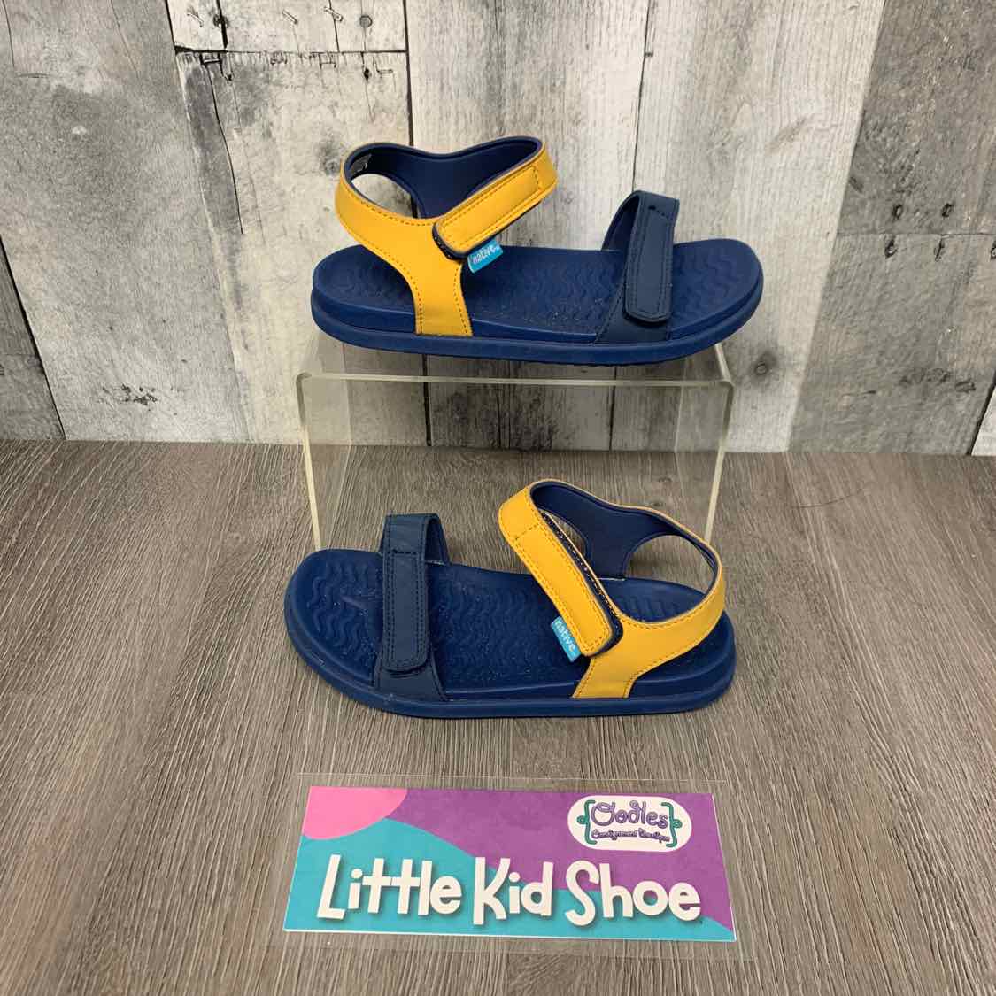 Size 12 Navy/Yellow Native Sandals
