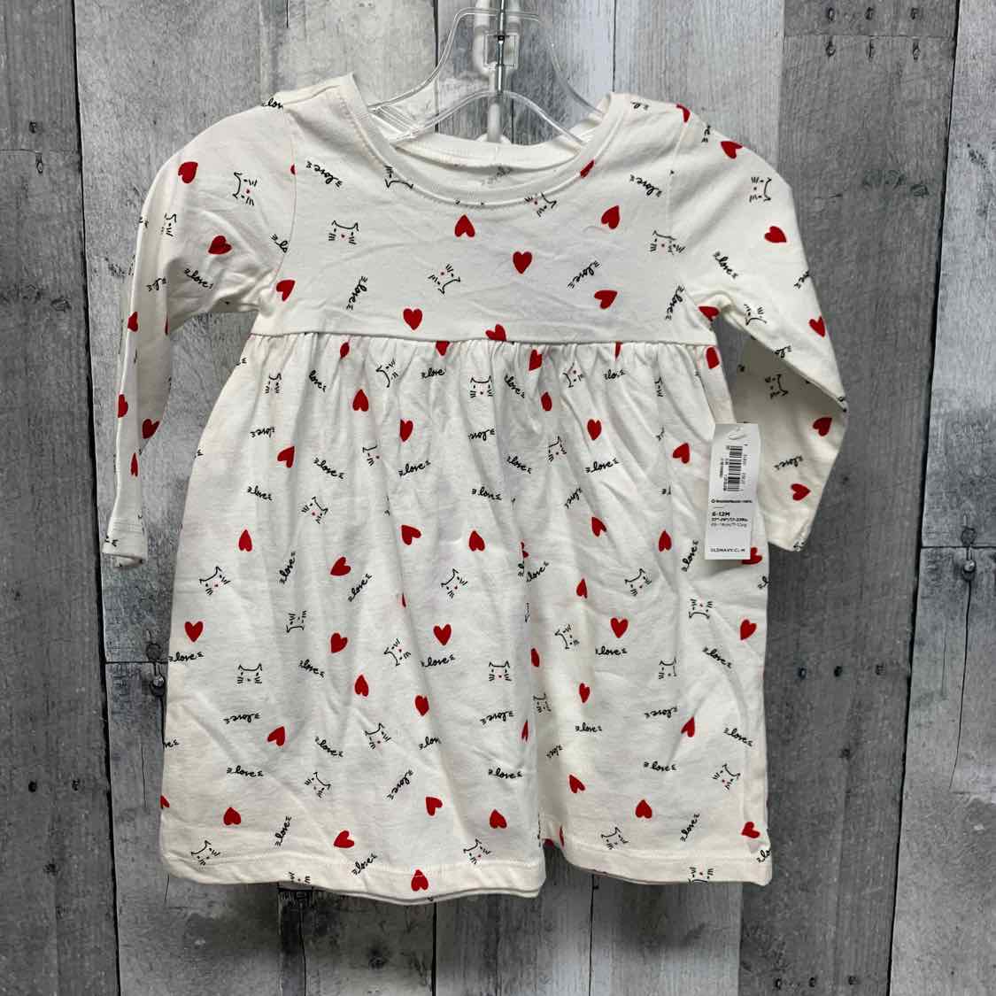 Size 6-12 Months White/Red Old Navy Dress