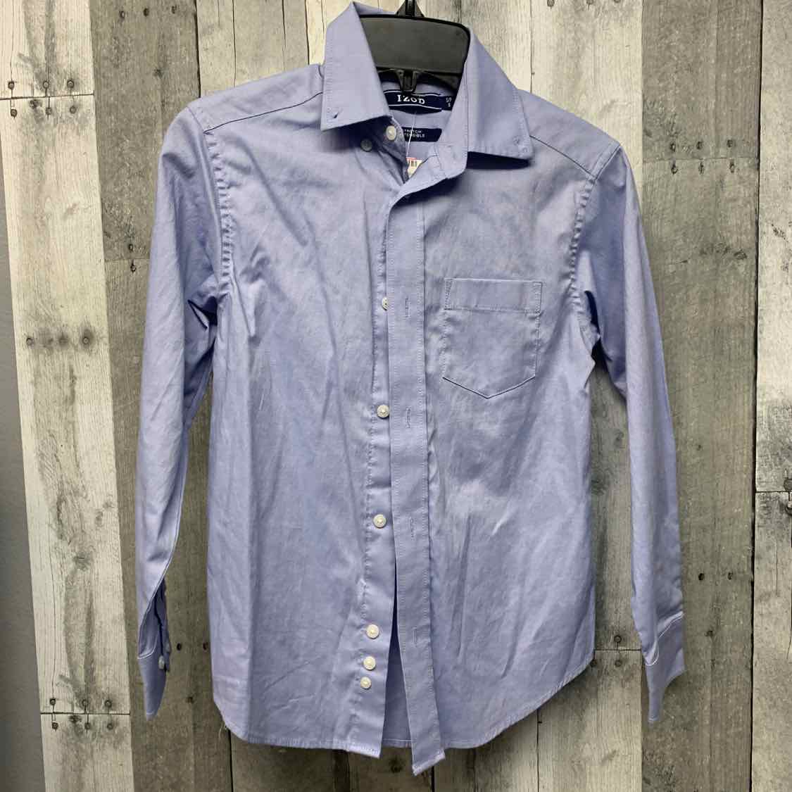 Size 8 Light Blue Izod LS Button Up