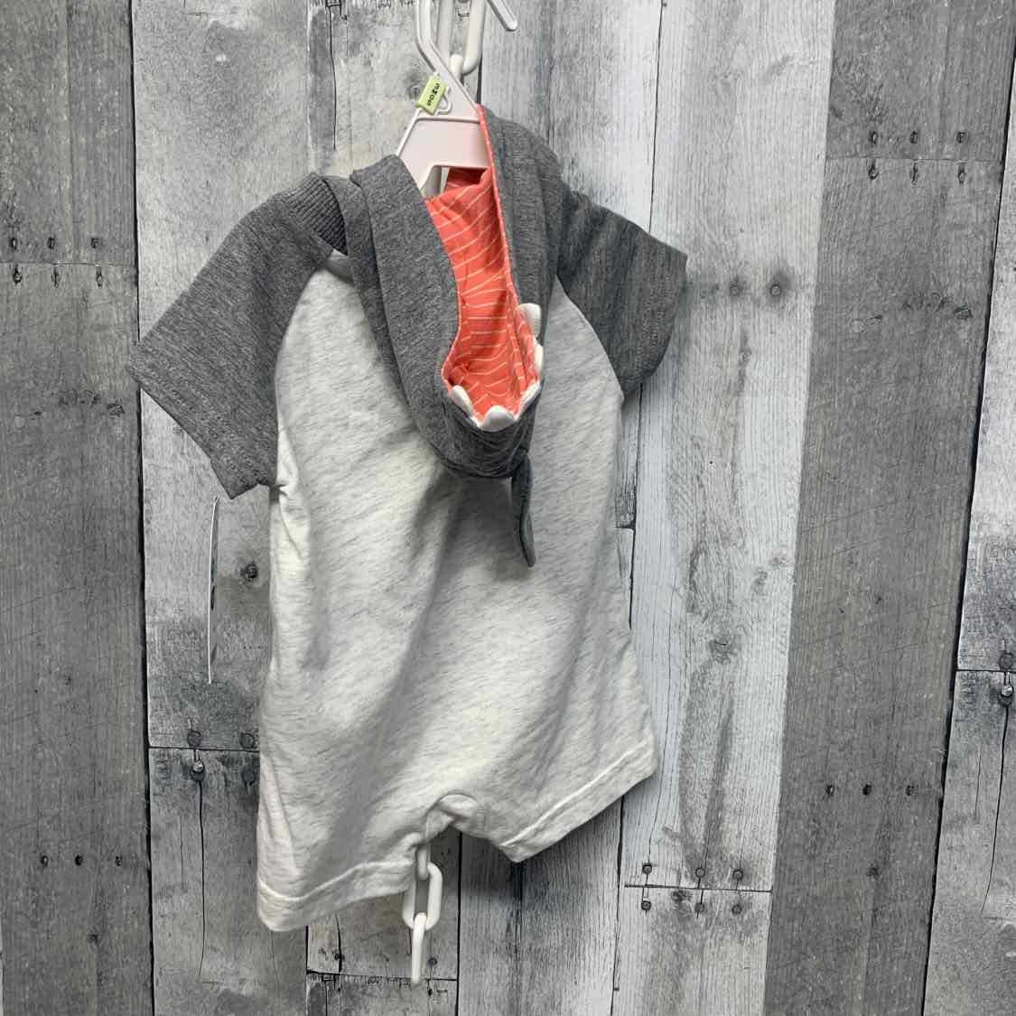 Size 3 Months Gray/Pink Carter's Romper