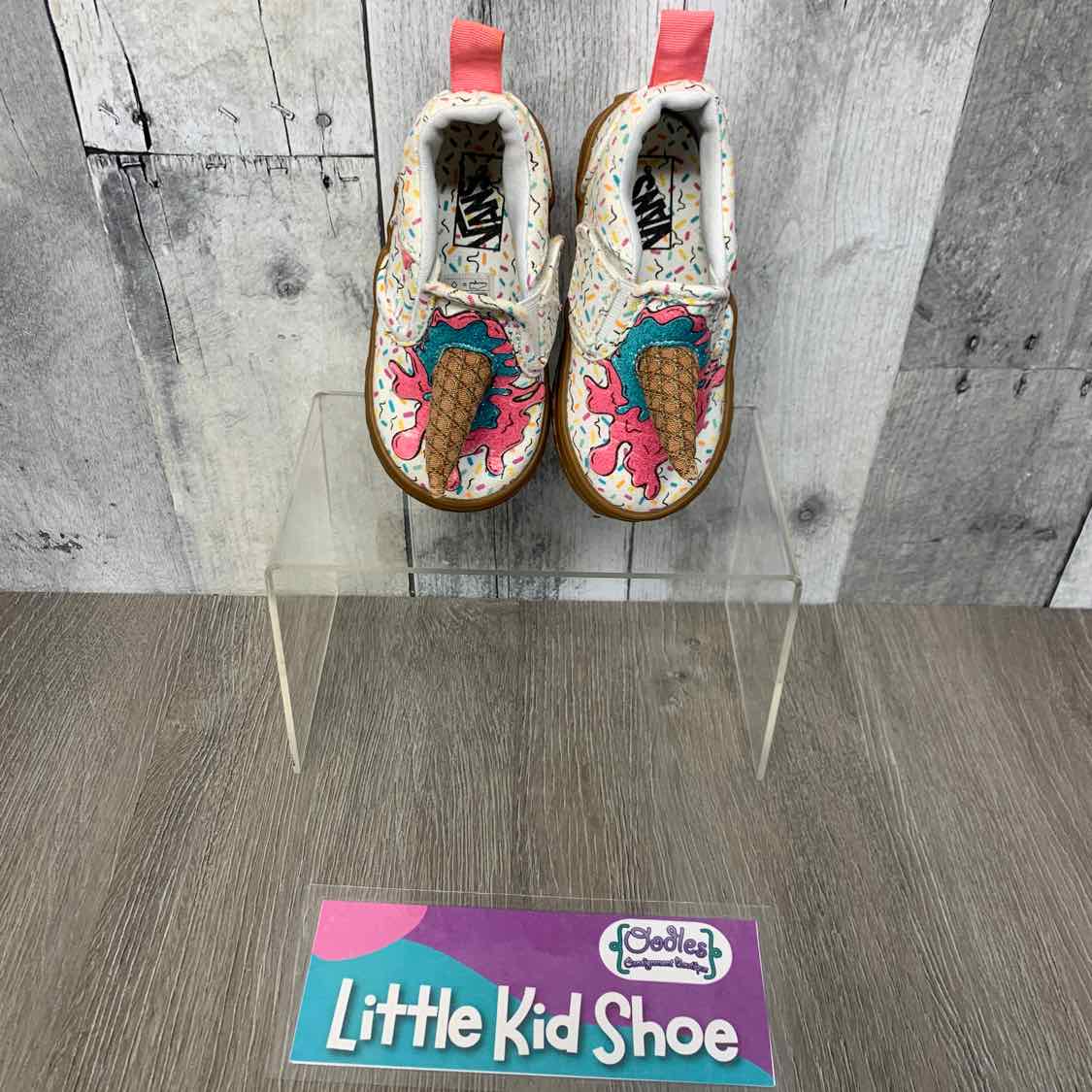 Size 5 White/Pink Vans Sneakers