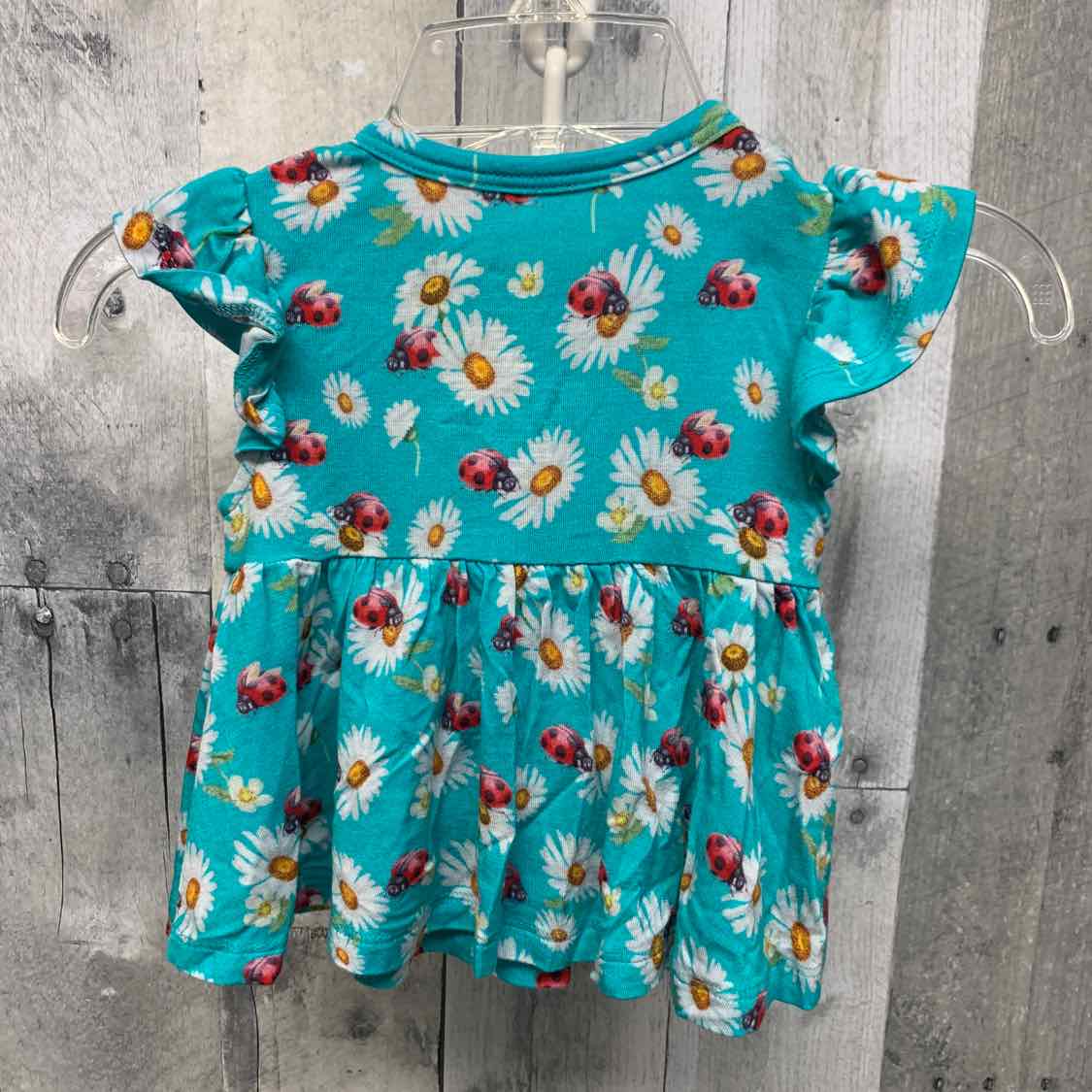 Size 3-6 Months Blue Floral Print Boutique Brand Shirt/Shorts