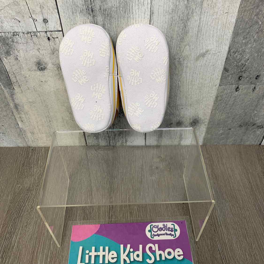 Size 3 Tan/Yellow Little Me Soft Sole Shoes
