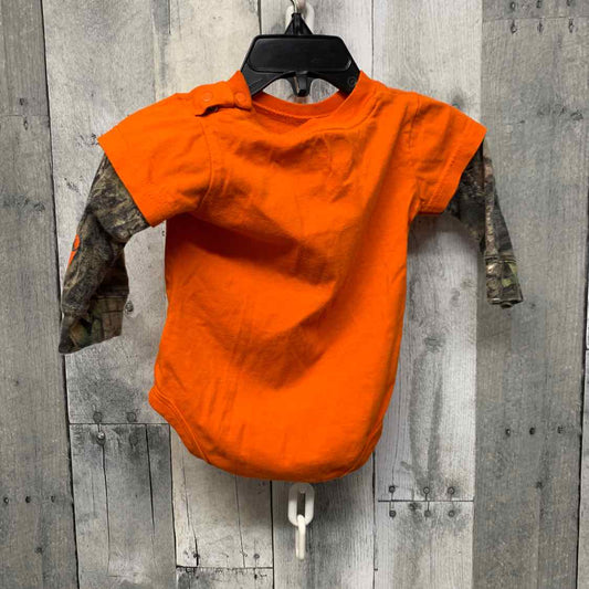 Size 6 Months Orange/Green Carhartt Bodysuit