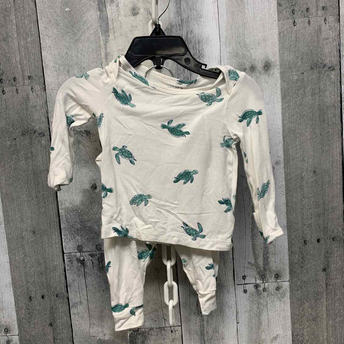 Size 3 Months White/Green Just One You Shirt/Leggings
