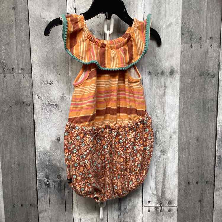 Size 18-24 Months Orange/Teal Matilda Jane Romper