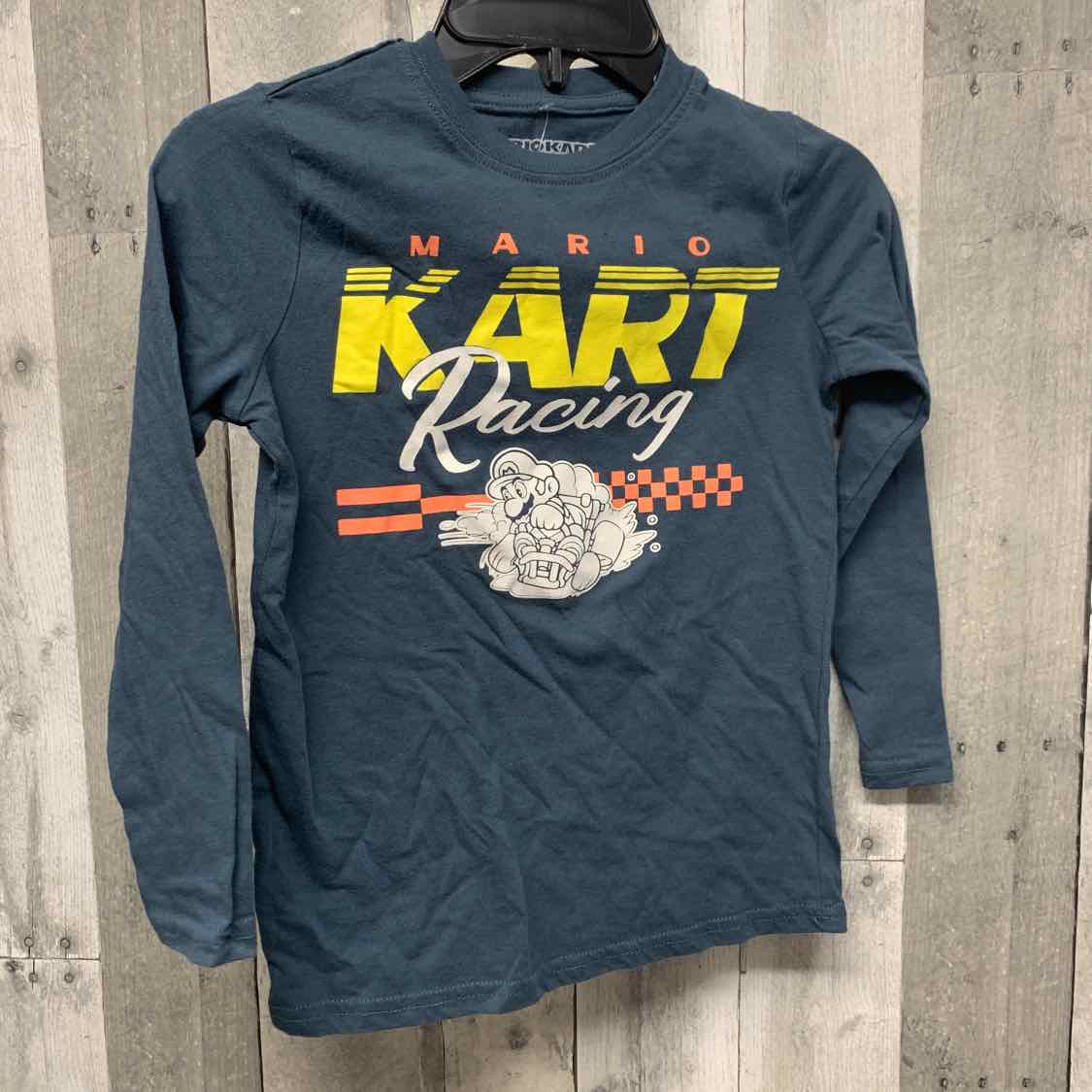 Size 5/6 Blue Graphic MarioKart Long Sleeve Shirt