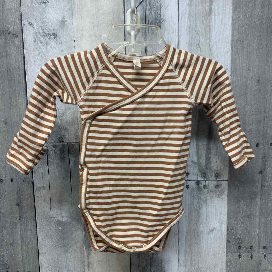Size 3-6 Months Brown Striped Name Brand Bodysuit