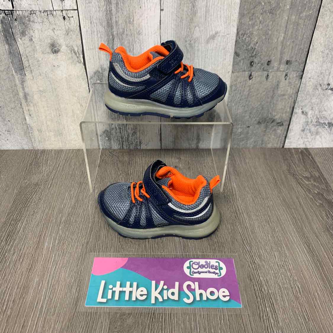 Size 5 Navy/Orange Carter's Sneakers - OodlesCB