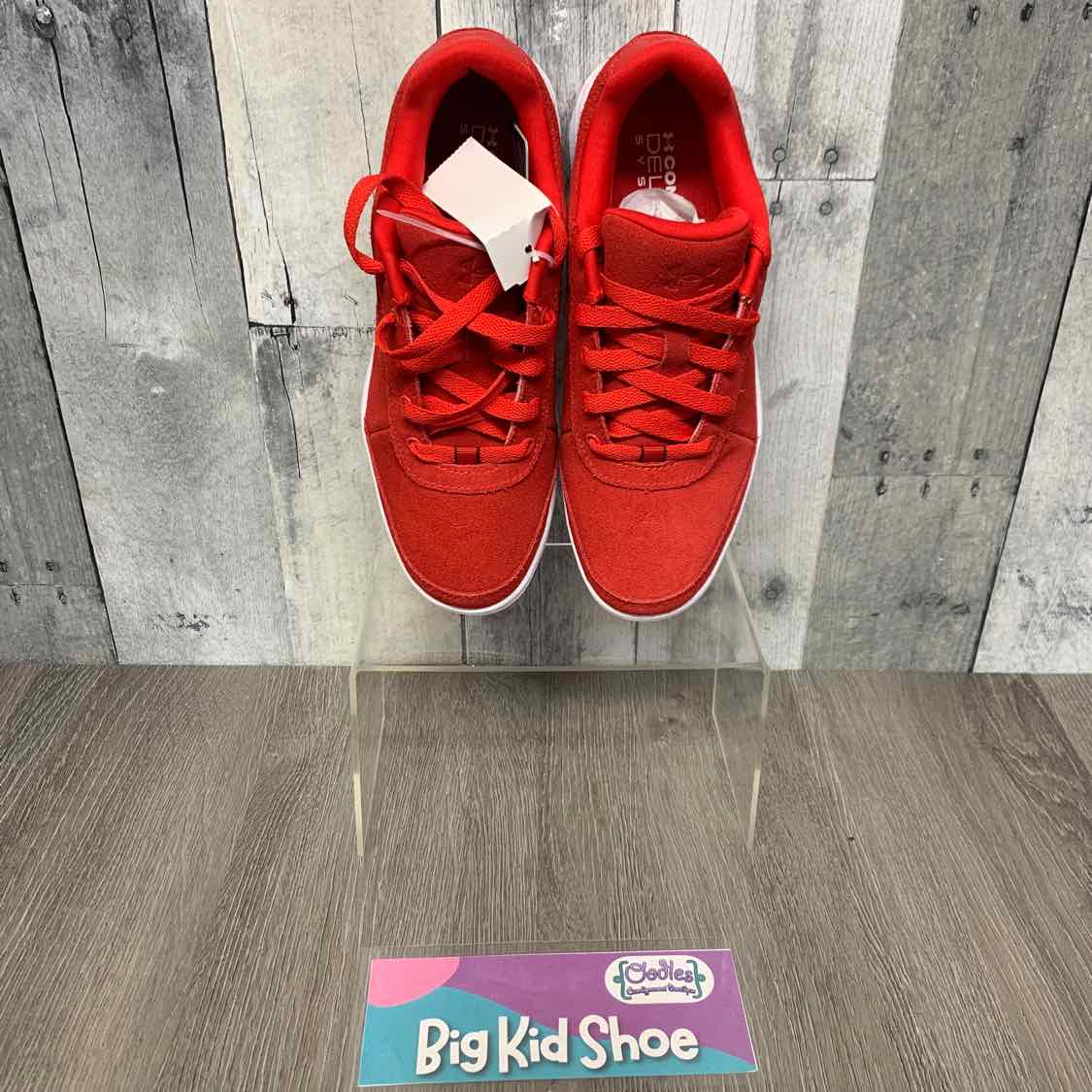 Size 4 Red/White Sport Brand Sneakers