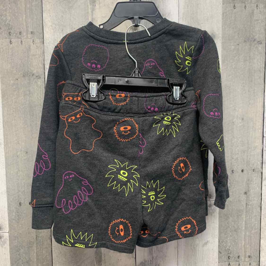 Size 3T Gray Print Cat & Jack Shirt/Shorts