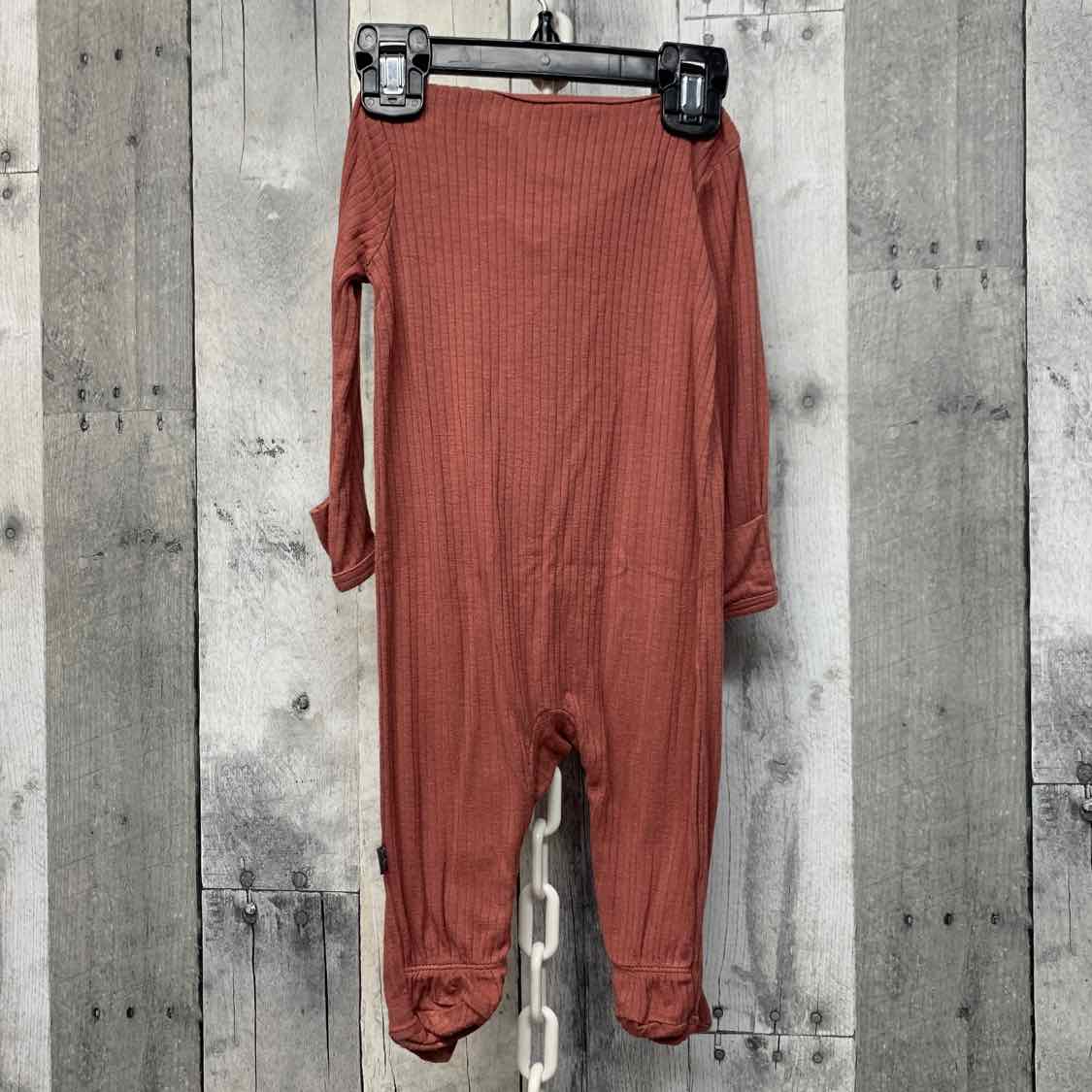 Size 0-3 Months Burgundy Gerber Footy PJs