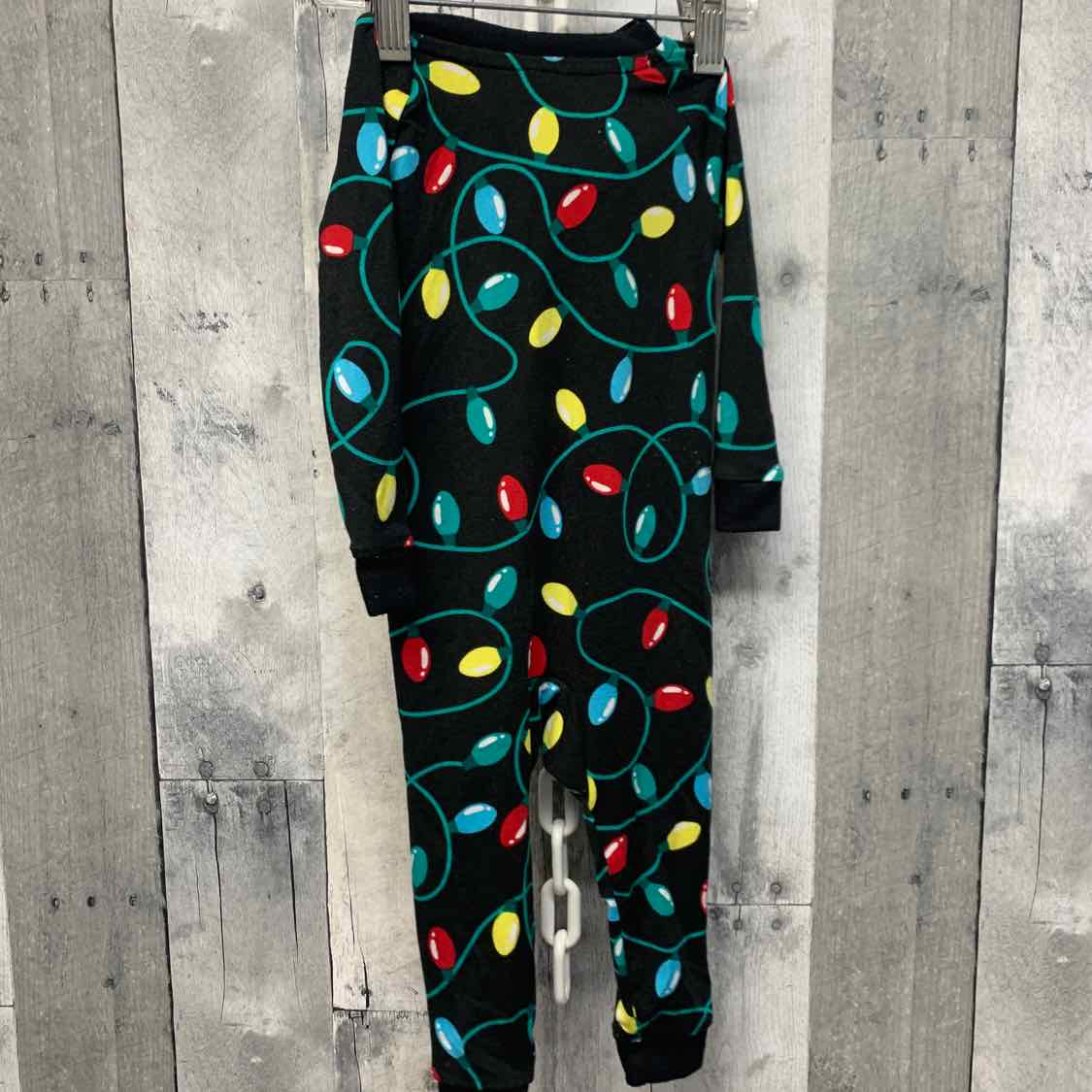 Size 6-9 Months Black Print Holiday Brands Footy PJs