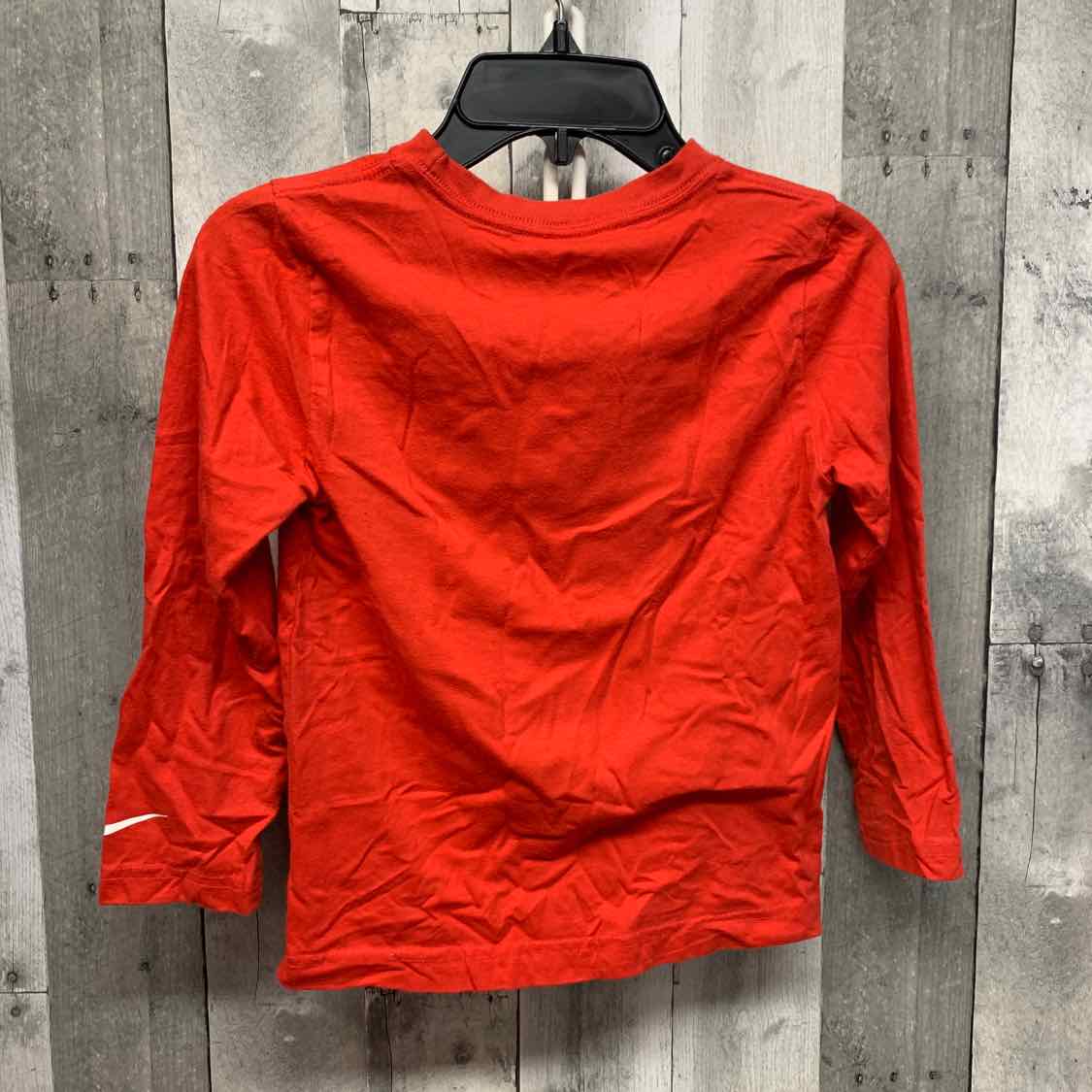 Size 7 Red Graphic Sport Brand Long Sleeve Shirt