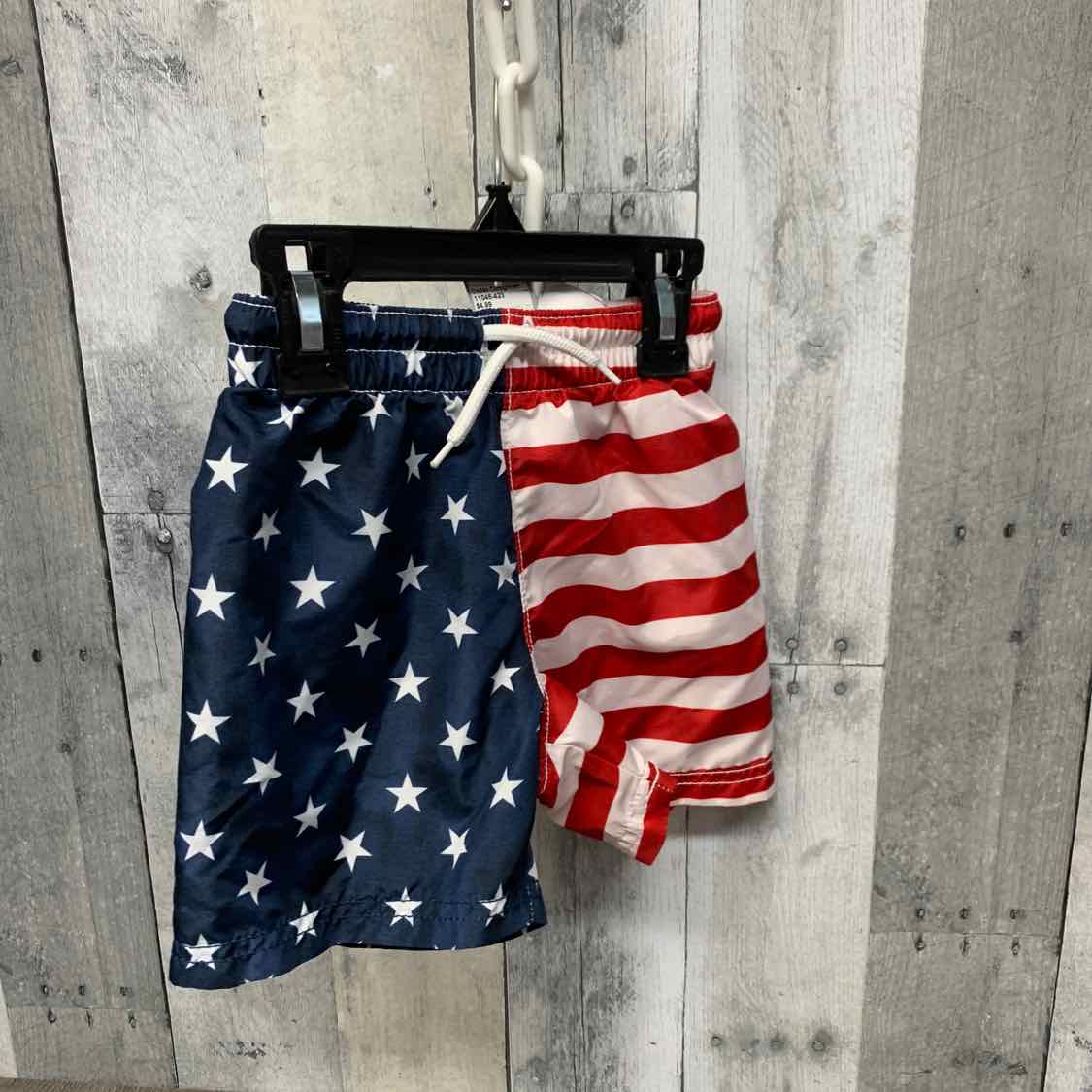 Size 2T Navy/Red Old Navy Swim Trunks