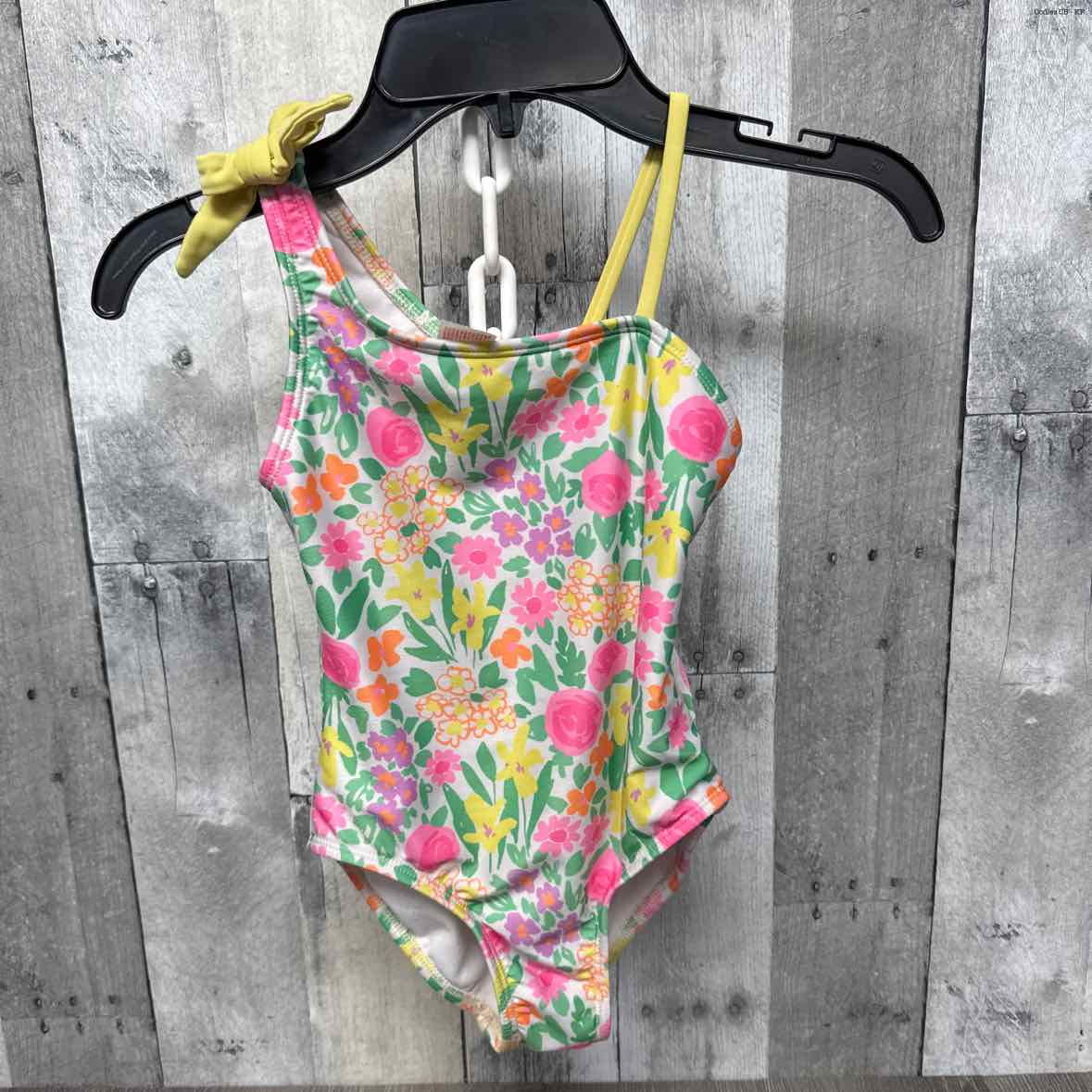 Size 4/5 White/Pink Cat & Jack Swim Suit - 1pc