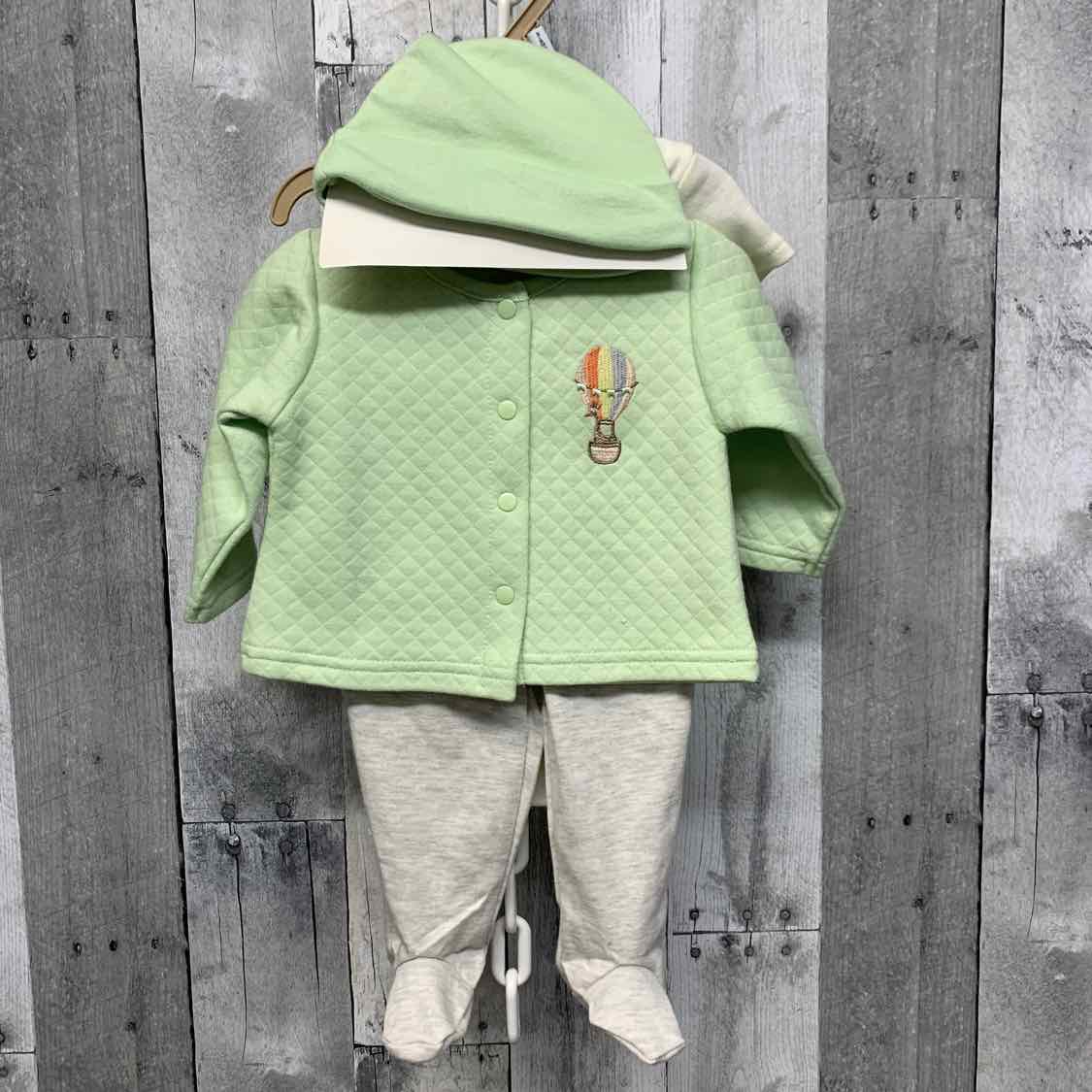 Size 3-6 Months Green/Gray Chick Pea Shirt/Pants