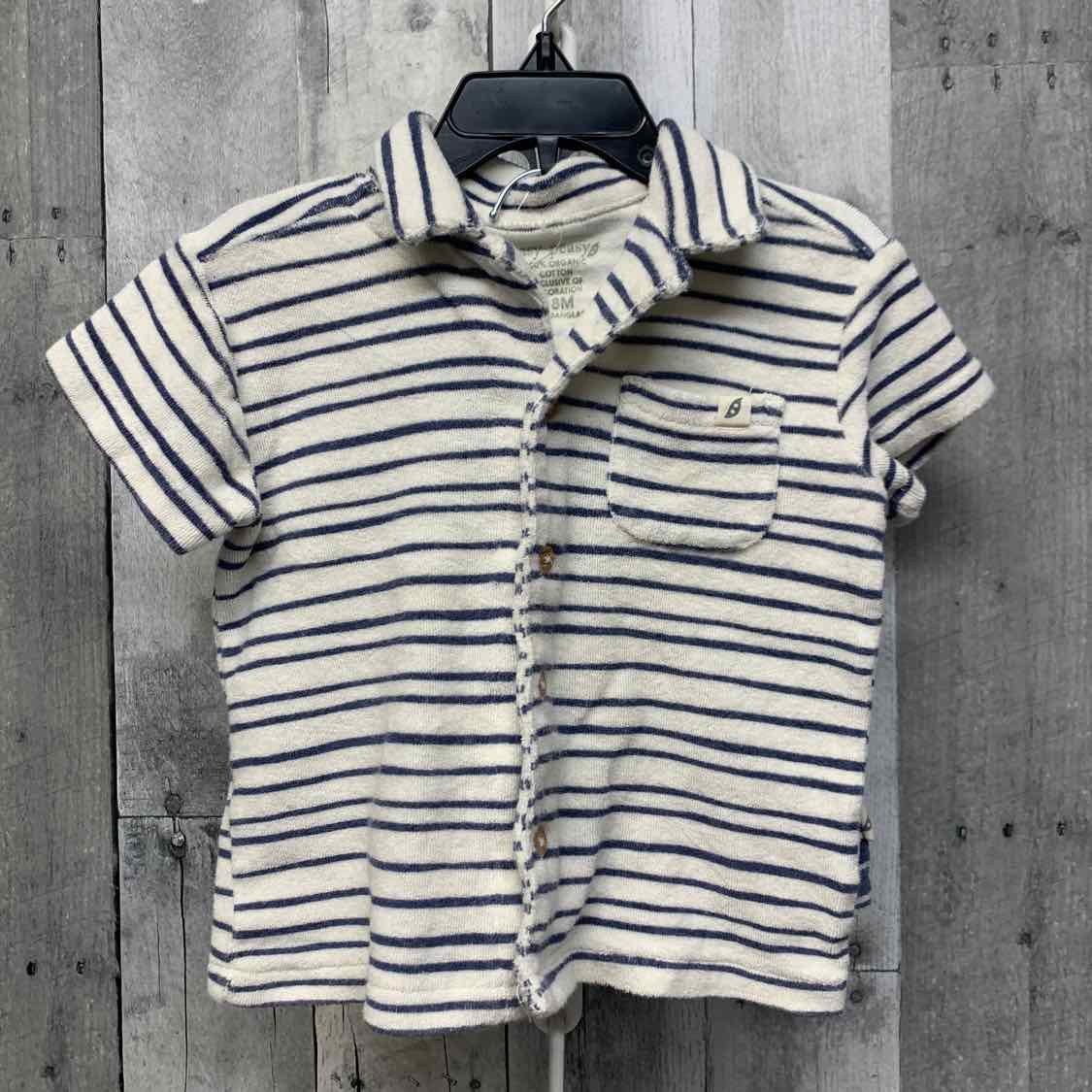 Size 18 Months White/Navy Mid Brand Shirt/Shorts