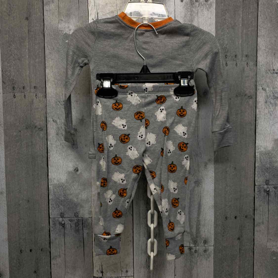 Size 12 Months Gray/Orange B Brand 2pc PJs