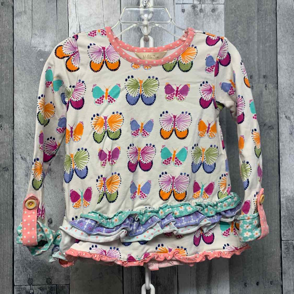 Size 2T White/Purple Matilda Jane Long Sleeve Shirt