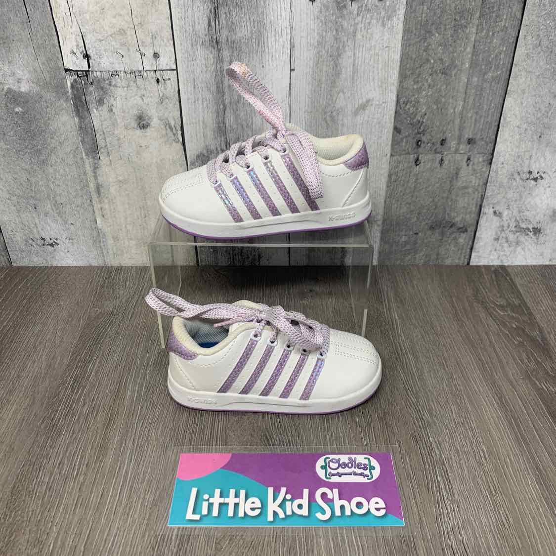 Size 9 White/Purple K swiss Sneakers
