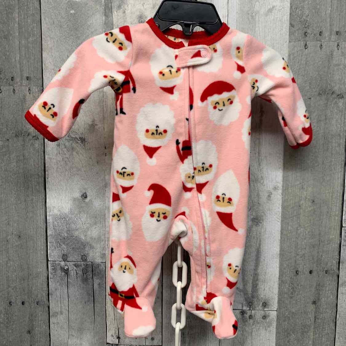 Size Newborn Pink/Red Carter's Footy PJs