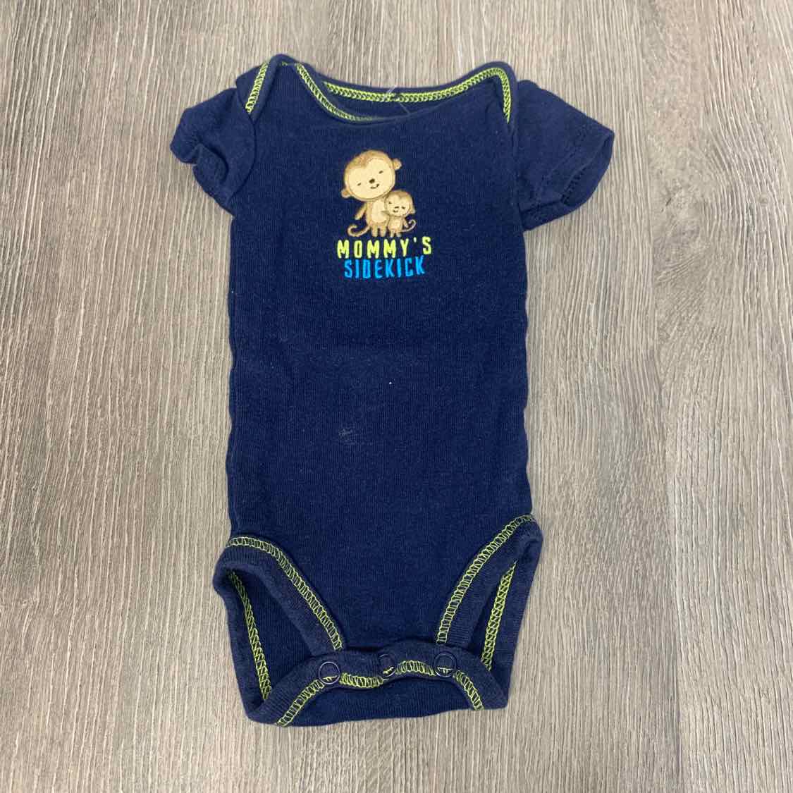 Size Preemie Navy/Green Child of Mine Bodysuit