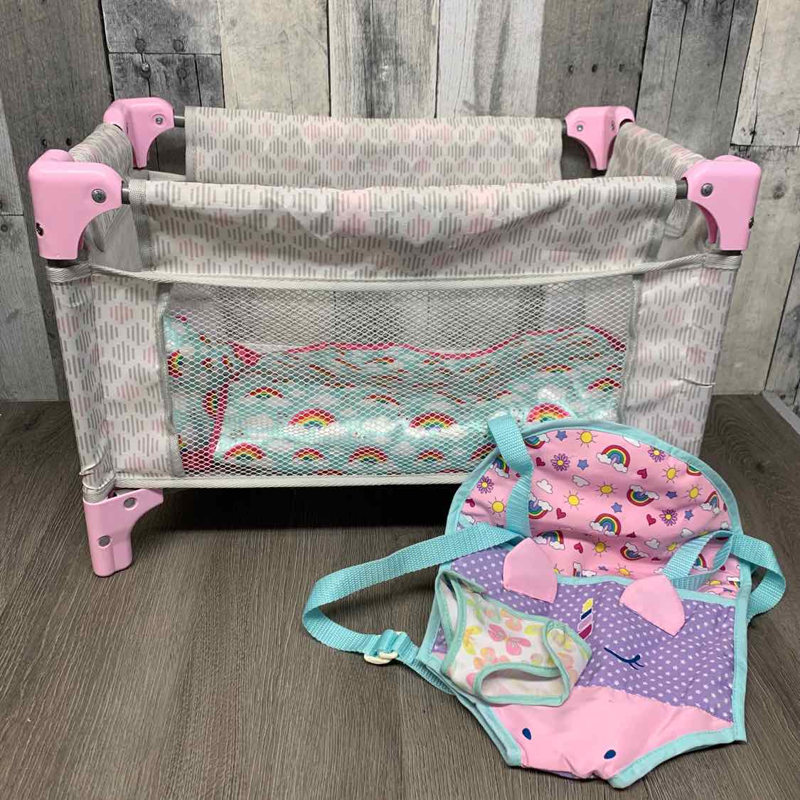 Generic Pink/Gray Doll Accessories