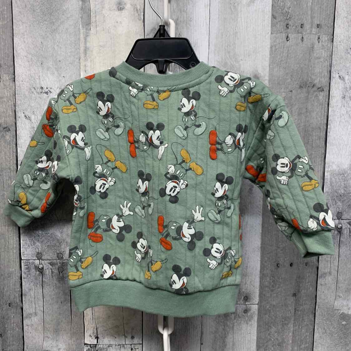 Size 12 Months Green Print Disney Long Sleeve Shirt