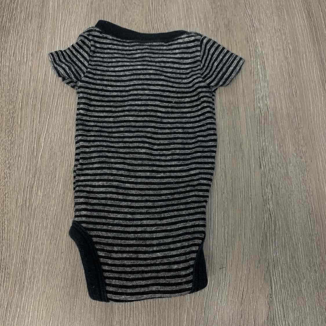 Size Preemie Gray Striped Simple Joys Bodysuit