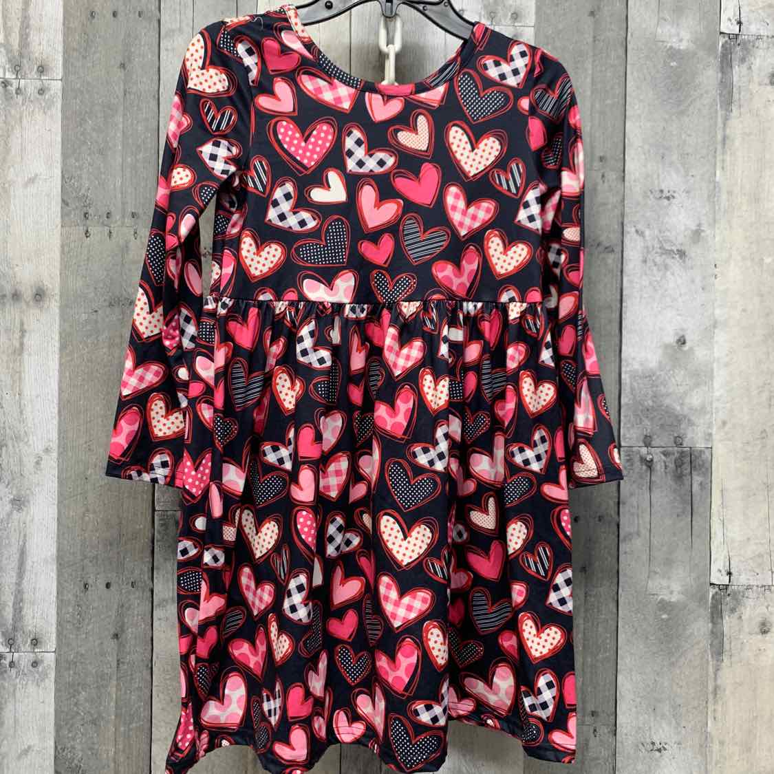 Size 7/8 Red/Pink B Brand LS Dress