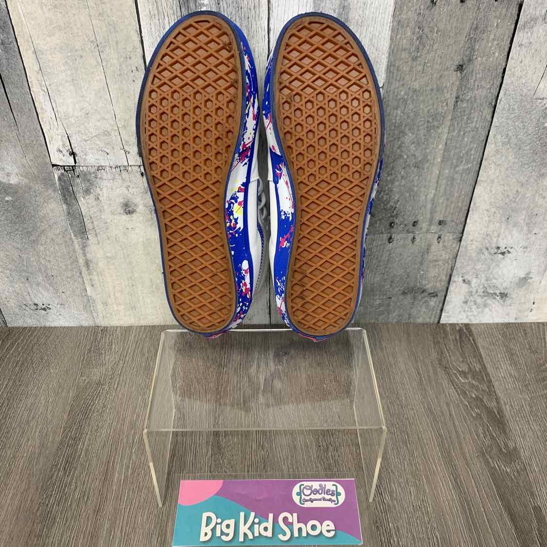 Size 6 White/Blue Vans Sneakers