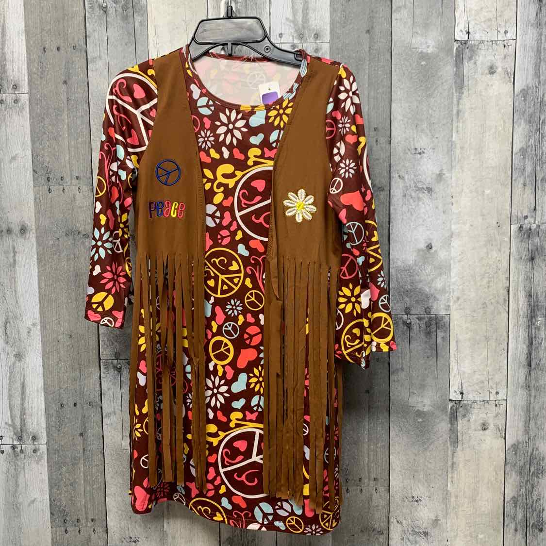 Generic Brown Floral Print Size Medium Halloween Costume - Big Kid