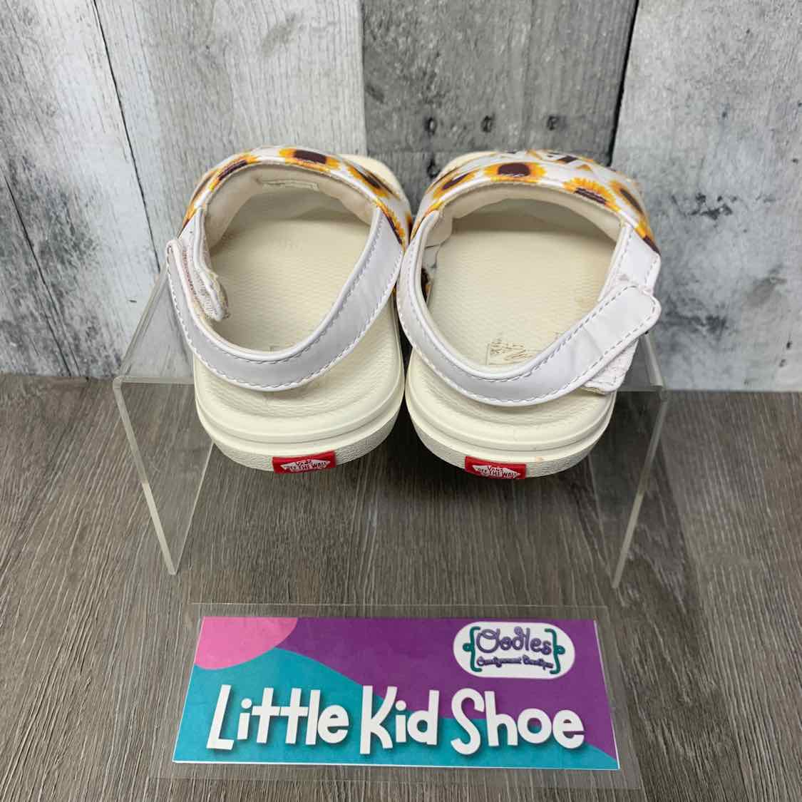 Size 7 White/Yellow Vans Sandals
